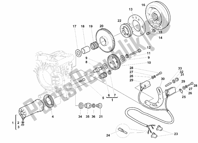 Todas las partes para Generador - Motor De Arranque de Ducati Monster 750 Dark City 1999
